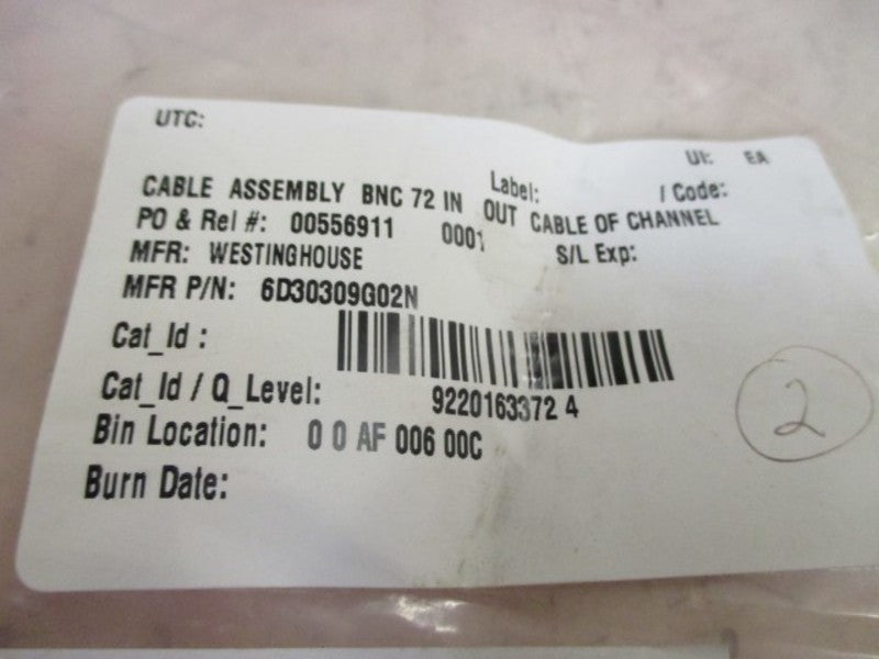 WESTINGHOUSE 6D30309G02N CABLE ASSEMBLY  NSNP