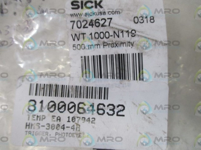SICK WT1000-N119 PHOTOELECTRIC SENSOR NSNP IN A BAG