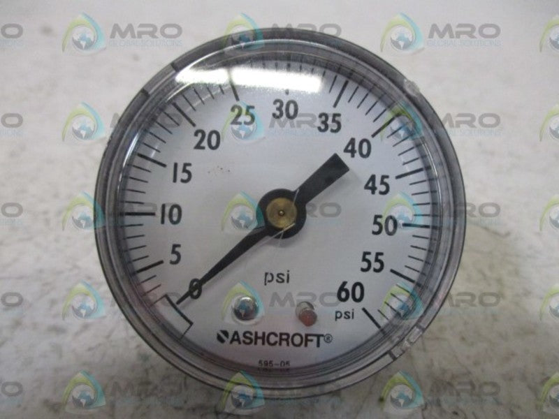ASHCROFT 20W1005PH02L-60# PRESSURE GAUGE 0-60 PSI  NSMP