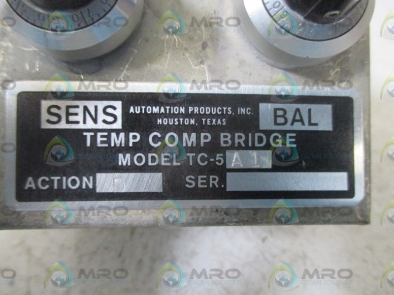 AUTOMATION PRODUCTS INC. MODEL TC-5A1 TEMP COMP BRIDGE  UNMP