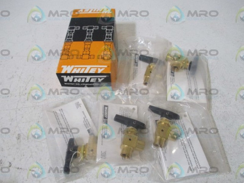 LOT OF 5 WHITEY B-42VF2-A NEEDLE VALVE NSMP
