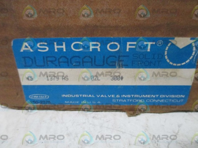 ASHCROFT 451379AS02L-300# DURAGAUGE 0-300 PSI  NSMP