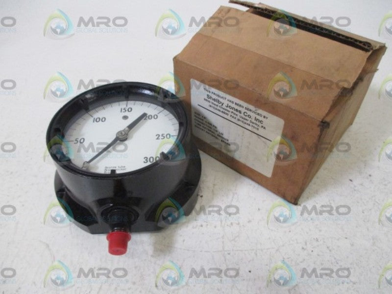 SHELBY JONES CO. 4.5" GAUGE 0-300PSI  NSMP