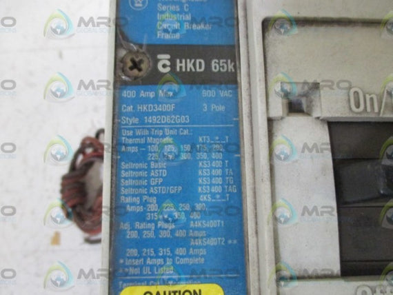 WESTINGHOUSE HKD3225 w aux switch and shunt CIRCUIT BREAKER  UNMP