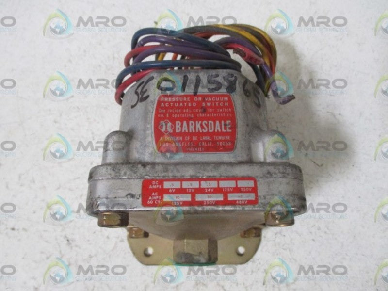 BARKSDALE D2H-A3 PRESSURE SWITCH  UNMP