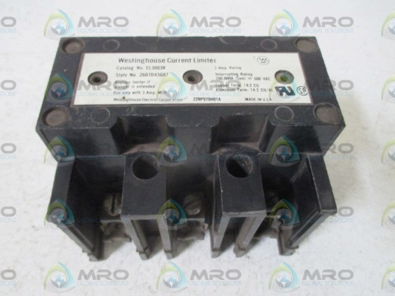 WESTINGHOUSE EL3003R CURRENT LIMITER 3AMP  UNMP