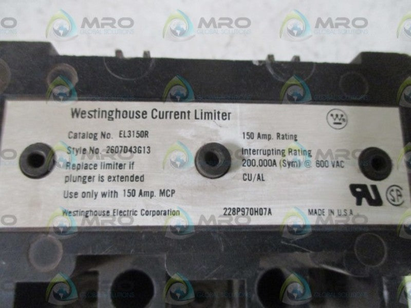 WESTINGHOUSE EL3150R CURRENT LIMITER  UNMP