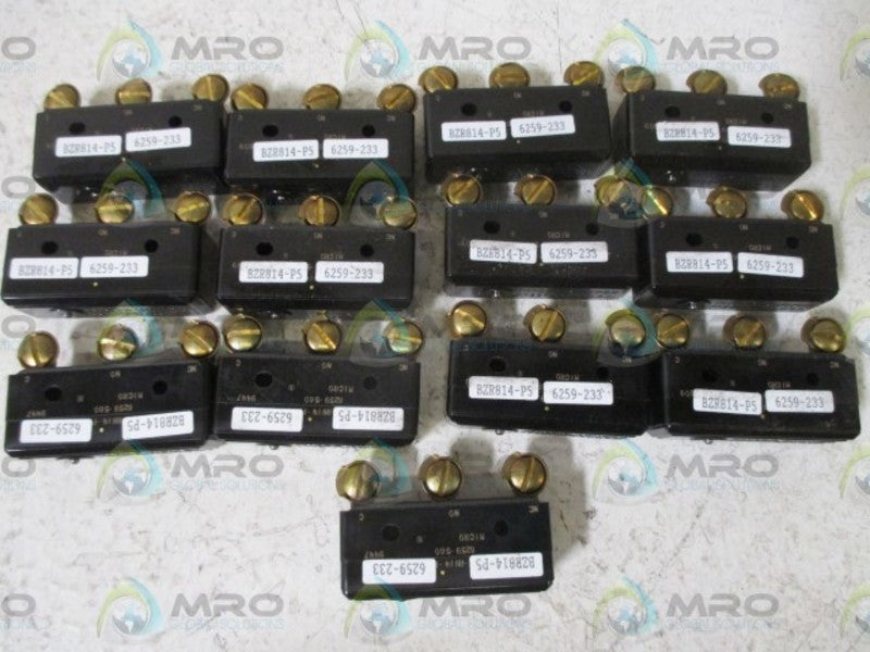 LOT OF 13 MICROSWITCH BZR814-P5 LIMIT SWITCH NSNP