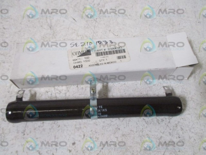 OHMITE D100K1K5 RESISTOR (WHITE BOX)  NSMP