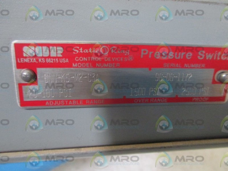 SOR GNN-K5-M2-C3A PRESSURE SWITCH  NSNP