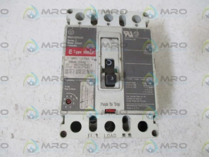WESTINGHOUSE HMCP003A0CB 3A  UNMP