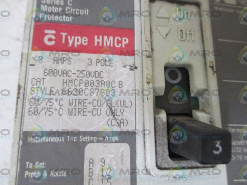 WESTINGHOUSE HMCP003A0CB 3A  UNMP