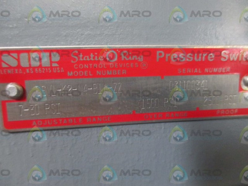 SOR 66V1-K2-N4-B1A-ZZ PRESSURE SWITCH  NSNP