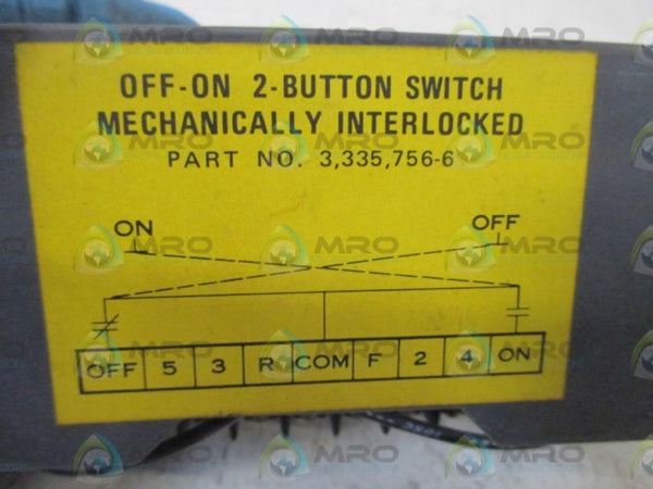 3,335,756-6 OFF-ON 2-BUTTON SWITCH MECHANICALLY INTERLOCK  NSNP