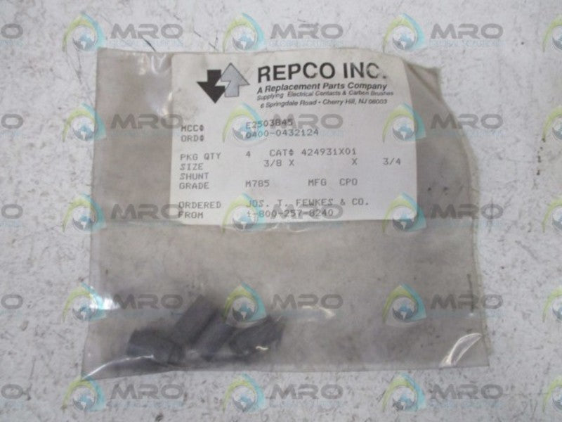 LOT OF 4 REPCO INC. 424931X01 NSNP IN A BAG