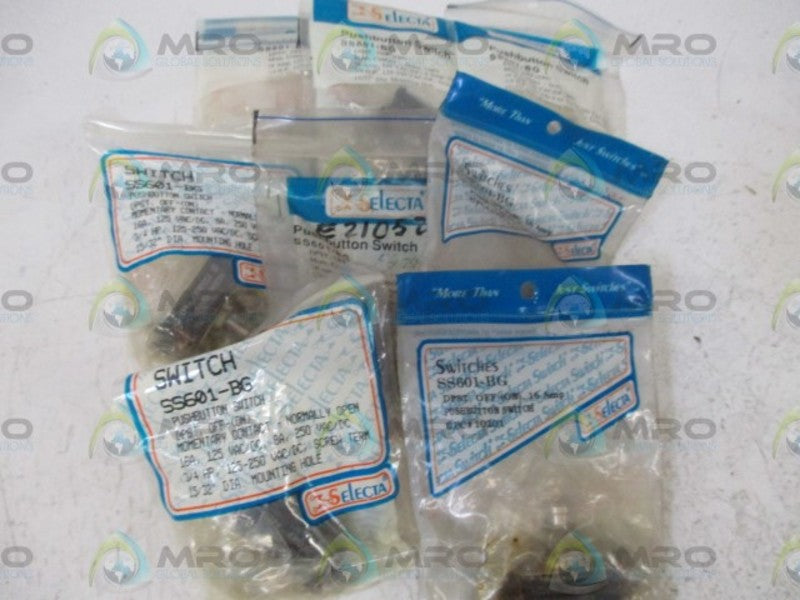 LOT OF 8 SELECTA SS601-BG PUSHBUTTON SWITCH *NEW IN A FACTORY BAG*