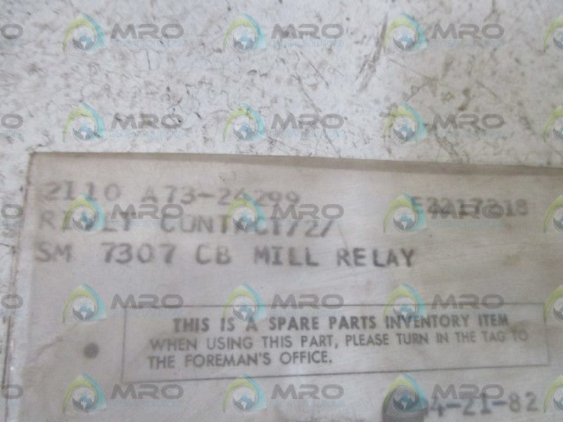 LOT OF 2 2110 A73-24299 RIVET CONTACT NSNP IN A BAG