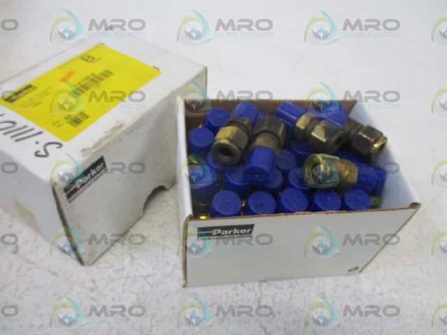 LOT OF 60 PARKER 6-4- FBZ-B BRASS TUBE PIPE FITTING *NEW IN BOX*