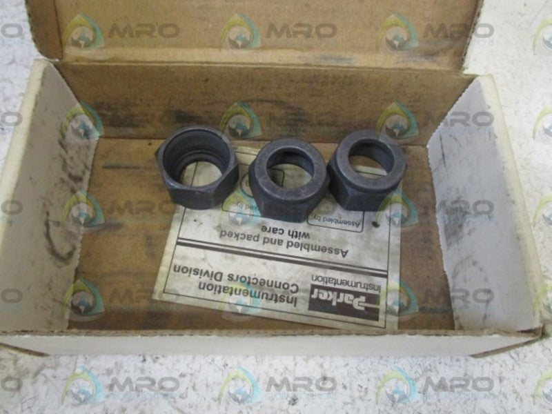 LOT OF 3 PARKER 10 BZ-SS TUBE NUT NSMP