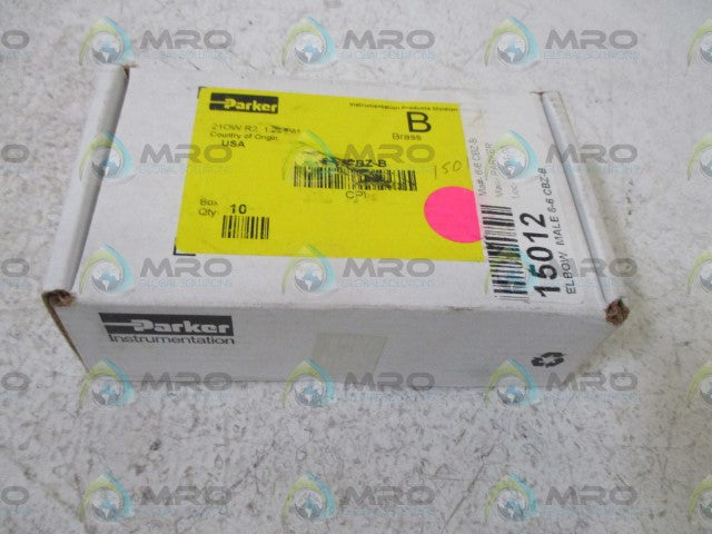 LOT OF 10 PARKER 6-6 CBZ-B MALE ELBOW *NEW  IN A BOX*