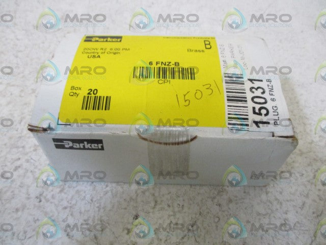 LOT OF 20 PARKER 6 FNZ-B PLUG *NEW IN BOX*