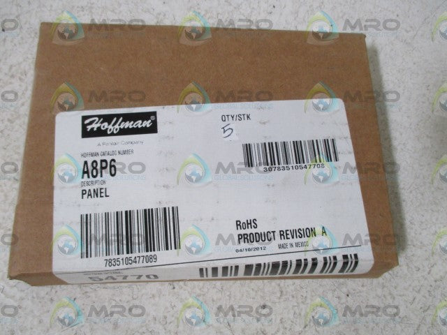 LOT OF 5 HOFFMAN A8P6 PANEL *NEW IN BOX*