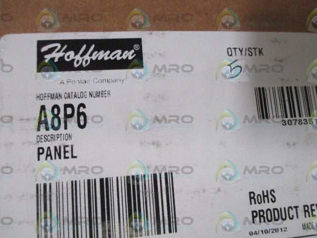 LOT OF 5 HOFFMAN A8P6 PANEL *NEW IN BOX*