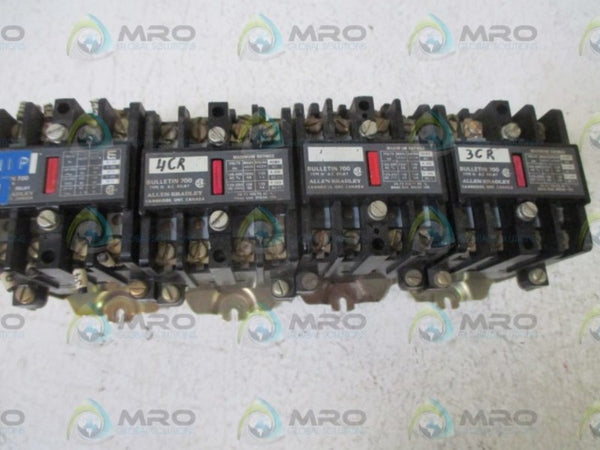 LOT OF 4 ALLEN BRADLEY 700-N400 SER.C RELAY UNMP