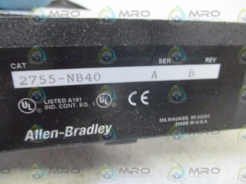 INDUSTRIAL SPARE PART 2755-NB40 SER. A ADAPTASCAN WIRING BASE  NSNP