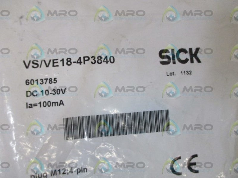 SICK VS/VE18-4P3840 THROUGH-BRAM PHOTOELECTRIC SWITCH NSNP IN A FACTORY BAG