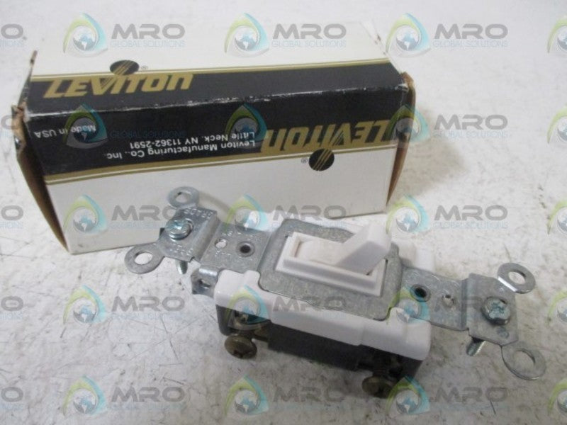 LEVITON 1101-CW FRAMED SWITCH  NSMP