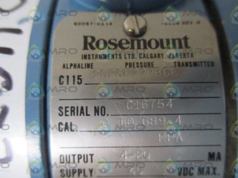 ROSEMOUNT C1152GP6E22PBCE TRANSMITTER  NSNP