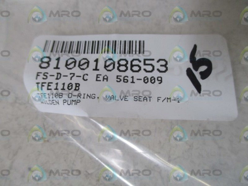 LOT OF 13 TFE110B O-RING NSNP IN A BAG