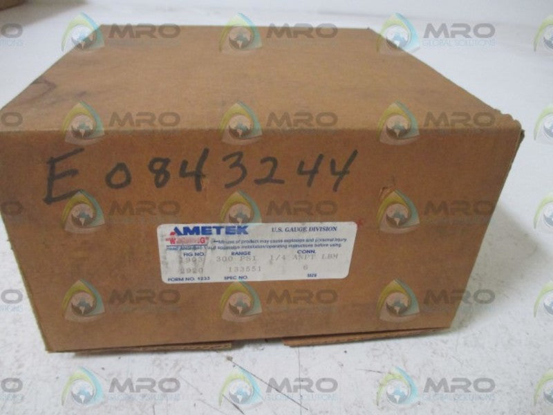 AMETEK 133551 GAUGE 30-0-300PSI  NSMP