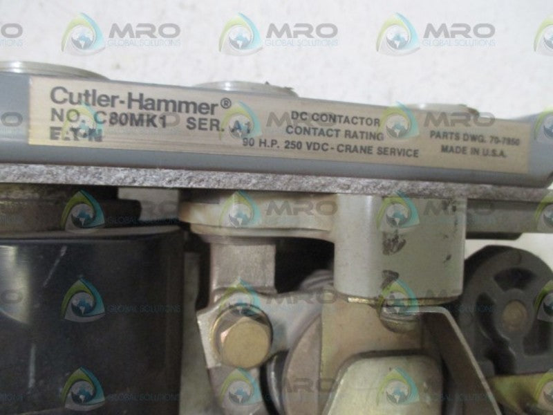 CUTLER HAMMER C80MK1 SER.A1 DC CONTACTOR  UNMP