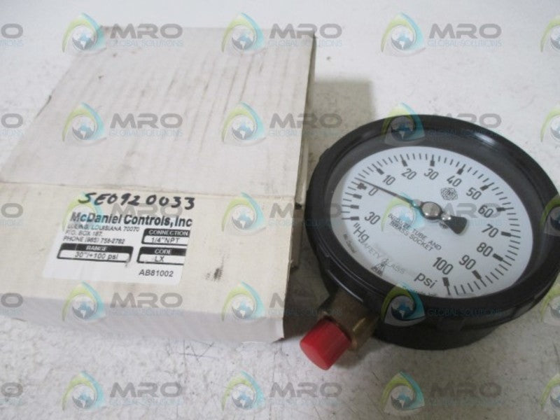 MCDANIELS CONTROLS INC. LX GAUGE 30-0-100  NSMP