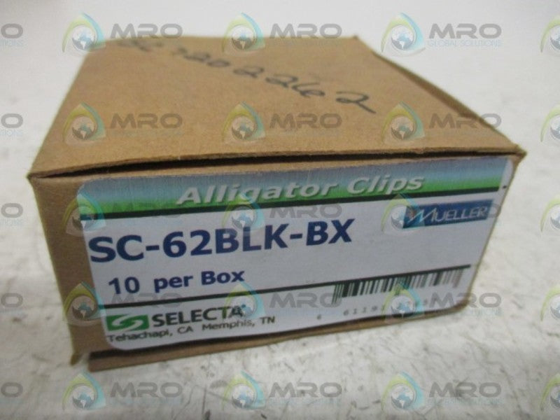 LOT OF 10 SELECTA SC-62BLK-BX BLACK INSULATOR NSMP