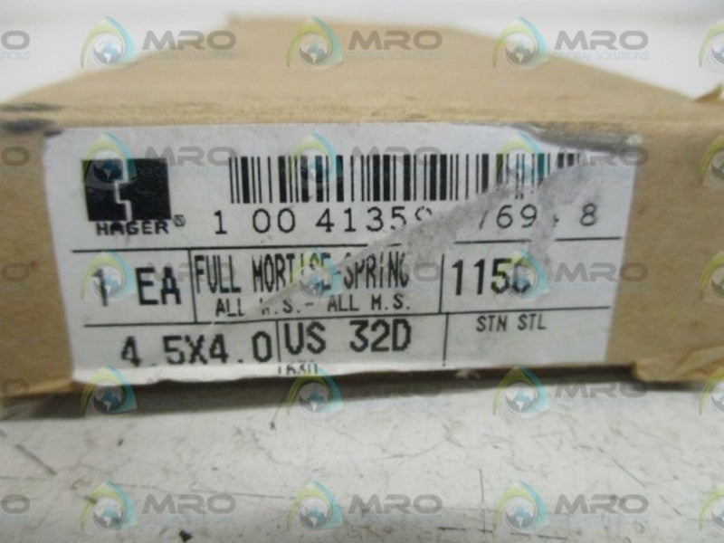 HAGER 1150 SPRING HINGE SQUARE CORNER  NSMP