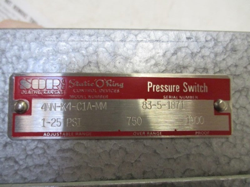 SOR 4NN-K4-C1A-MM PRESSURE SWITCH  NSNP