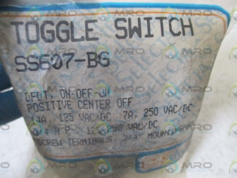 SELECTA SS607-BG TOGGLE SWITCH * NEW IN A FACTORY BAG *