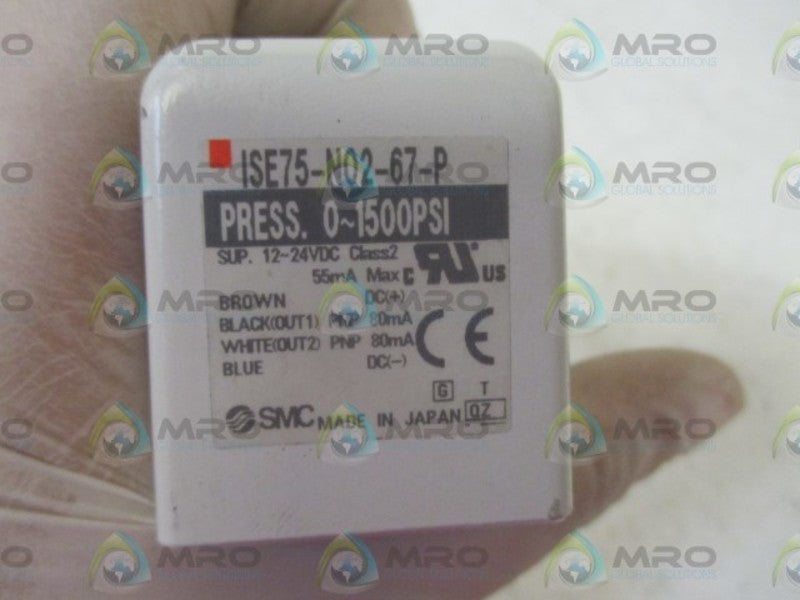 SMC ISE75-N02-67-P PRESSURE SWITCH  UNMP