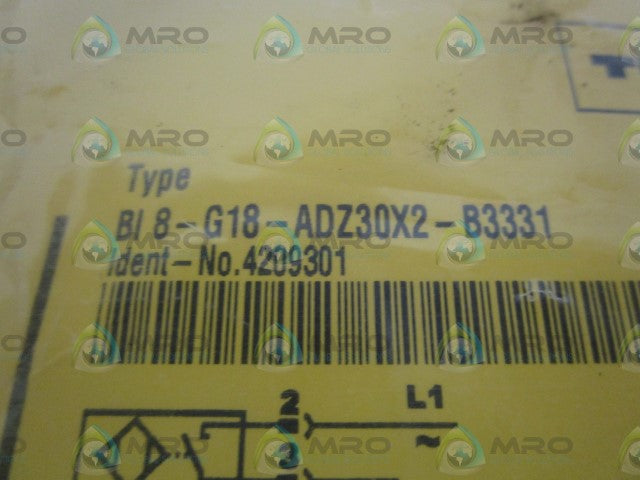 TURCK BI8-G18-ADZ30X2-B3331 PROXIMITY SENSOR * NEW IN A FACTORY BAG *