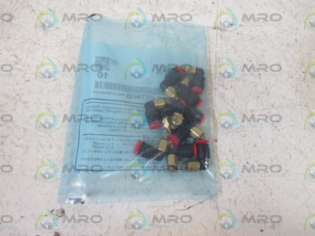 LOT OF 10 SMC KQL03-32 FITTINGS *NEW IN A FACTORY BAG*