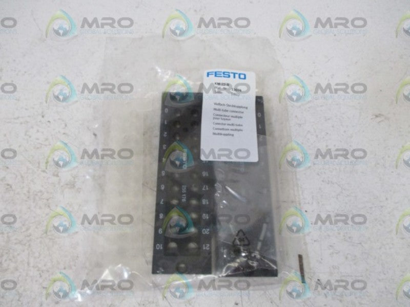 FESTO KM-22-B MULTI-TUBE CONNECTOR * NEW IN A FACTORY BAG *