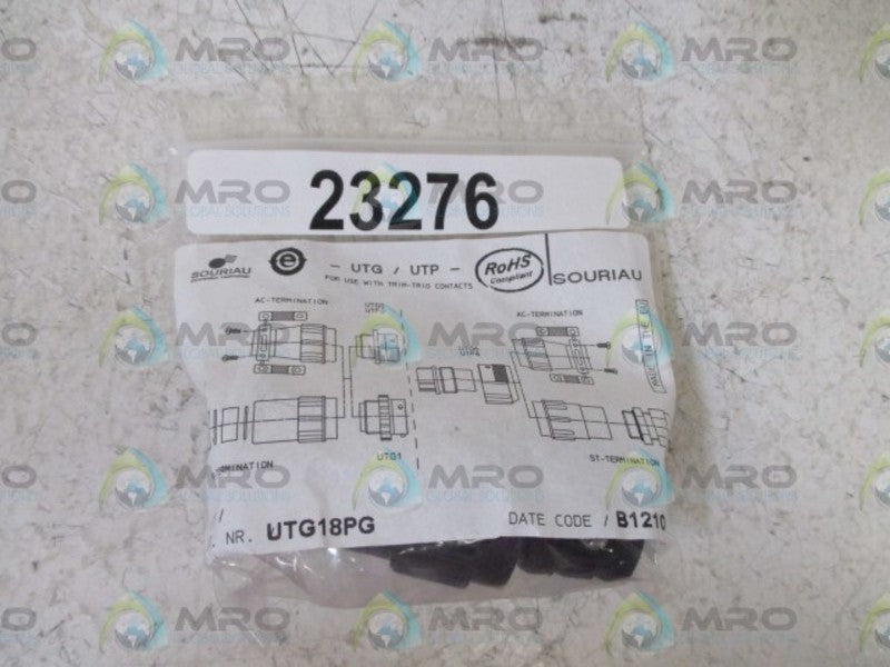 SOURIAU UTG18PG CONNECTOR SHELL NSNP IN A FACTORY BAG