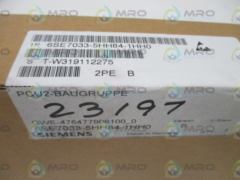 SIEMENS 6ES7033-5HH84-1HH0 OCU2 PRECHARGE BOARD  NSFS