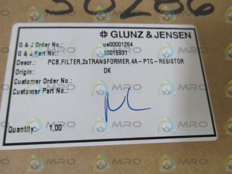 GLUNZ & JENSEN 10015931 PCB BOARD  NSMP