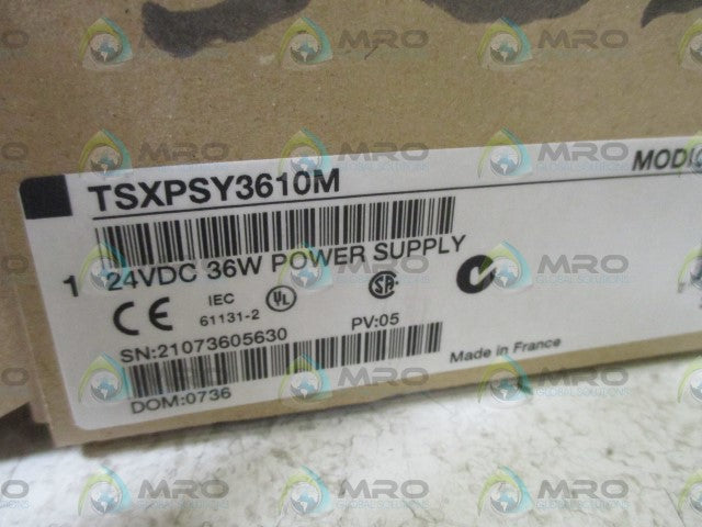 SCHNEIDER ELECTRIC TSXPSY3610M 24VDC 36W POWER SUPPLY * NEW IN  A BOX *