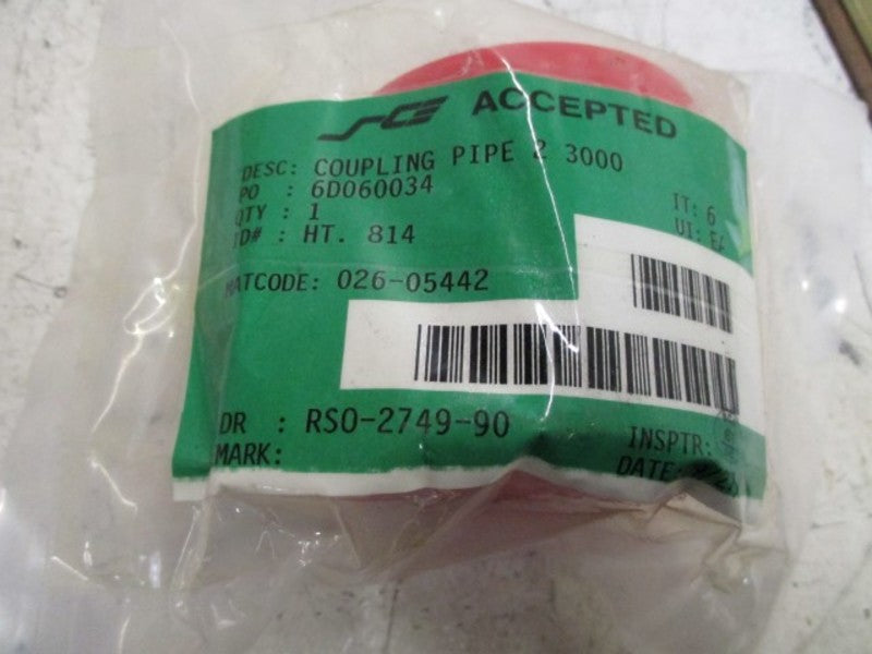 SCE ACCEPTED 6D060034 COUPLING PIPE  NSNP