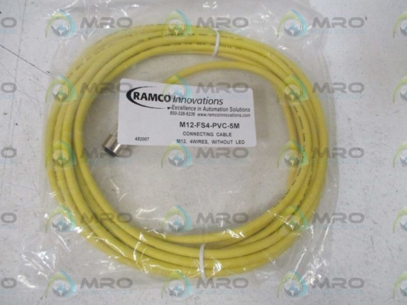RAMCO M12-FS4-PVC-5M CONNECTOR CABLE * NEW IN A FACTORY BAG *
